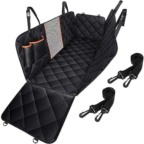 Generic PawComfort Deluxe Dog Car Seat Cover, Quilted Black Waterproof Pet Protector, Universal