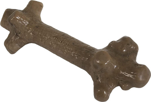 Pet Qwerks 6" Nylon Stick BarkBone - Durable Dog Toys for Aggressive Chewers, Peanut Butter Flavor
