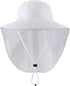 Home Prefer Outdoor UPF50+ Sun Hat, Wide Brim Mesh Fishing Hat with Neck Flap