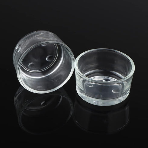 6 Pcs Glass Reptile Feeding Bowl, Food Basin Tray Container, Water Dish Cup for Small Reptiles