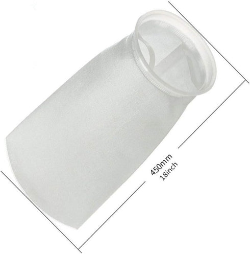 7 Inch Ring by 18 Inch Long Felt Filter Sock, 5 Micron Liquid Fabric Sump Filter Bag