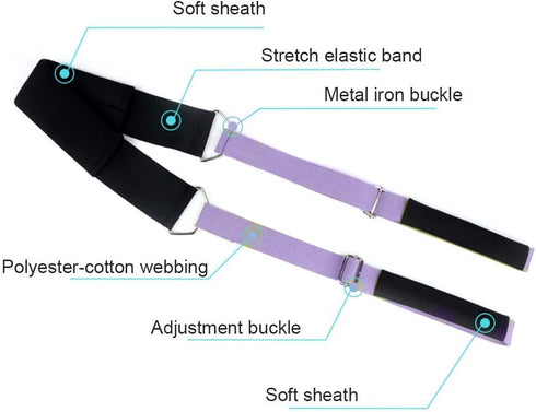 Yoga Stretching Strap, Adjustable Leg Stretcher for Home Gym, Improve Body Flexibility, Backbend Assist Trainer for