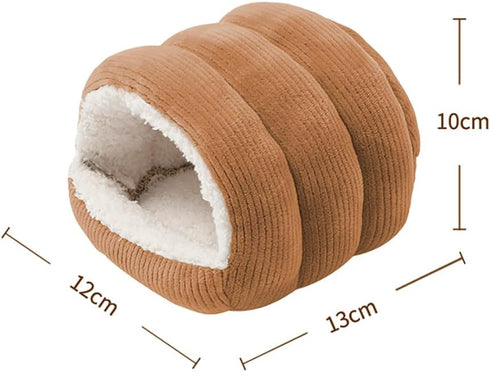 LOS ANDES Hamster Warm Bed House Hideout Soft Washable Mice, Rat Nest Small Animal House Cage Accessories for Mice