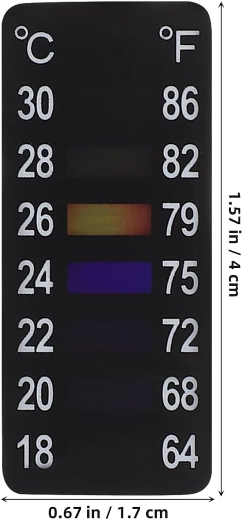 3 Sets 1.57X0.66In PRETYZOOM Stick on Thermometer Strip for Brewing Fermentation Jars Self-Adhesive Pet Kombucha