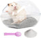 Hamster Small Animal Sand Bath Box - Bathtub with Bath Sand and Scoop Accessories for Mice Hedgehog Gerbils (Large)