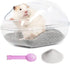 Hamster Small Animal Sand Bath Box - Bathtub with Bath Sand and Scoop Accessories for Mice Hedgehog Gerbils (Large)