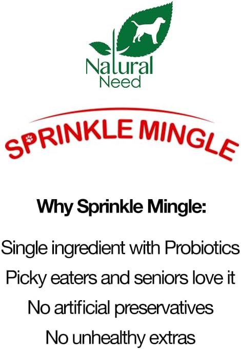 Sprinkle Mingle All Natural 100% Lamb Tripe Topper with Probiotics for Dog Food, 3.5oz