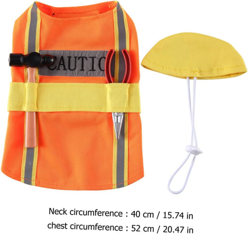 Engineer Appearance Dog Costume for Festivals, Adorable Wear-Resistant Puppy Clothes for Parties, Unique Pet Apparel