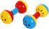 2 Pack QBLEEV Parakeets Conures Toys, Bird Rattles Bells Foot Toys, Enrichment Barbell Ball, Play Gym Activity Center