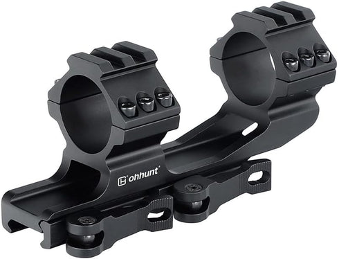 ohhunt Scope Mount 30mm 1 inch QD Quick Release Picatinny, 1.42 inch Center High, Black