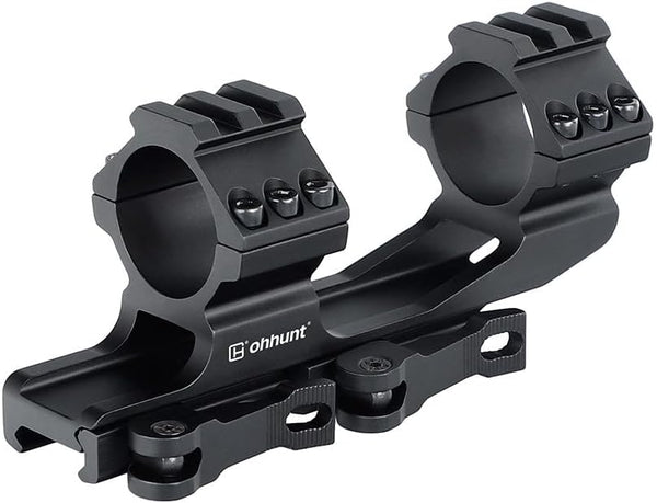 ohhunt Scope Mount 30mm 1 inch QD Quick Release Picatinny, 1.42 inch Center High, Black
