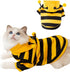 Halloween Dog Bee Costumes, Yellow Bumblebee Hoodies for Small Dogs, Winter Cat Clothes, Chihuahua, D-Ring, Small