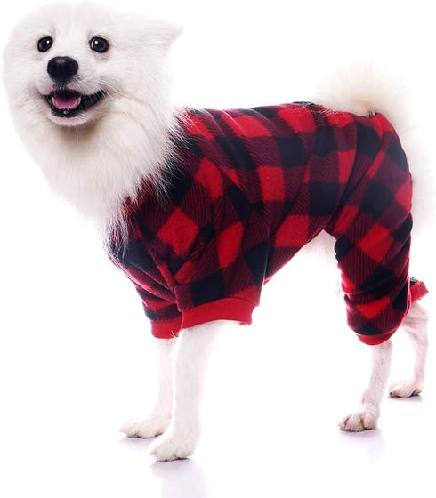SCENEREAL Dog Pajamas for Small to Large Dogs, Warm Puppy Onesie Outfits for Winter Christmas - Dog Jammies Pjs
