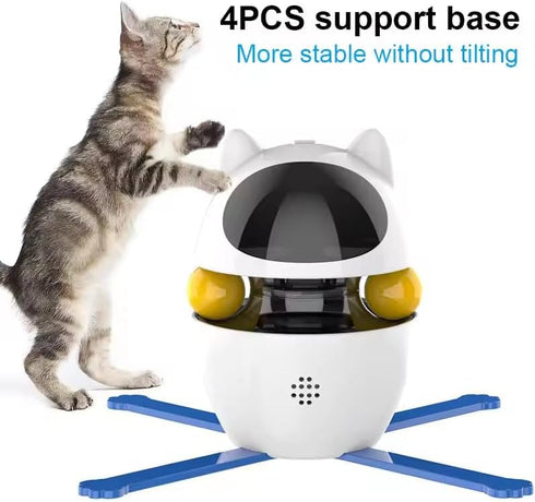 4-in-1 Interactive Cat Toy - Electronic Robot Ball and Feather Teaser for Engaging Play