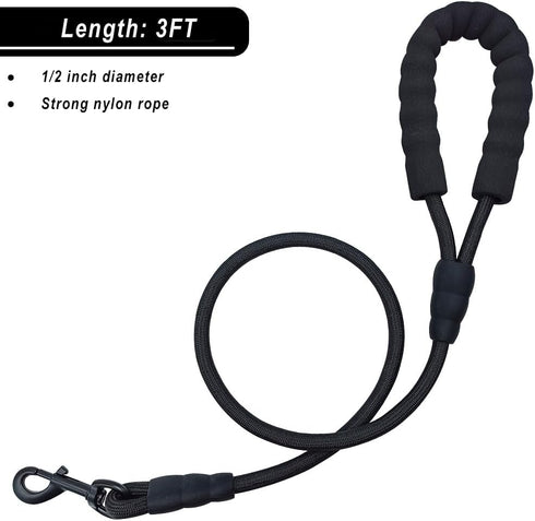 3FT/6FT/10FT Climbing Rope Leash for Dogs with Comfortable Padded Handle, Classic Leash for Medium Large Dogs