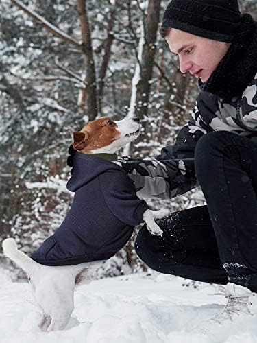 6 Pieces Dog Hoodie Sweaters with Hat - Warm Winter Clothes for Small Dogs Chihuahua (XXS)
