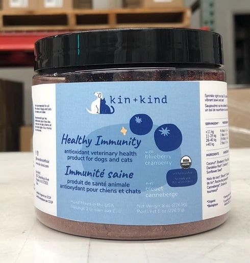 kin+kind Dog Supplement Powder for Healthy Immunity, Bladder Support, Natural Formula, 4 oz, Made in USA