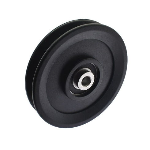 Universal Nylon Gym Cable Pulley Wheel 4.5 in/115MM Rotation 360 Degree Traction Bearing Pulley Wheel for Cable Machine Gym Equipment DIY Gym Pulley System Garage Door Home Gyms