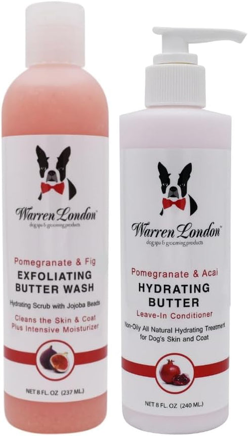 Warren London 8oz Butter Combo - Premium Dog Shampoo & Conditioner -