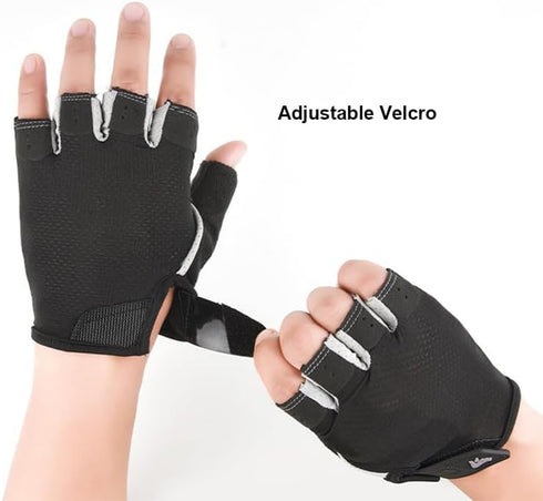 INOGIH Half-Finger Workout Gloves for Men and Women - Anti Slip Exercise Gloves for Weight Lifting, Cycling, Gym