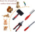 Trimmer (4PCS) Rabbit Professional Nail Clippers Grooming Kit with Pet Shedding Slicker Brush, Pet Grooming Comb, Nail