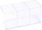 Acrylic Rectangle Shaped Betta 3-Compartment Aquarium Tank for Fish Tank Aquarium Clear,16.5x7.5X 8.5cm