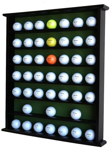 49-Golf DisplayGifts Golf Gift Ball Display Case Cabinet Rack, No Door Open Rack Black Finish Frame