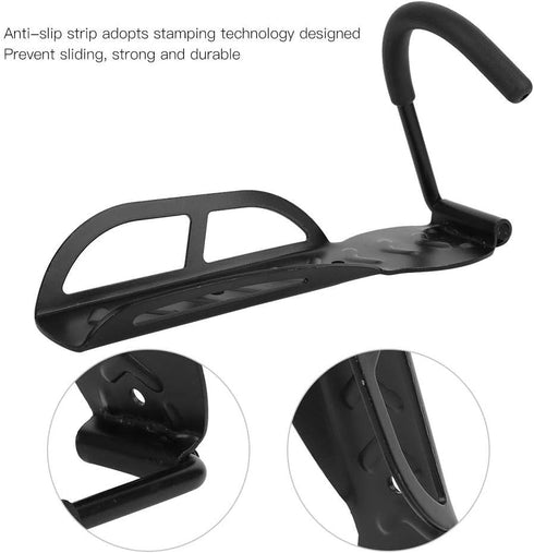 Keenso Anti-Slip Stamped Steel Foldable Bike Parking Rack - Black, 10 in