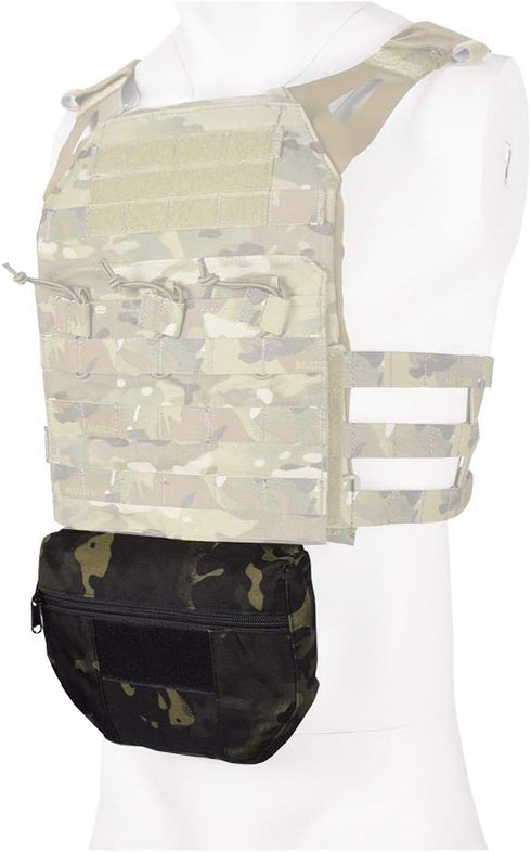 Tactical Dump Drop Pouch Utility Pouch with Hook & Loop for EDC, JPC, CPC Tactical Vests, Chest Rig
