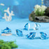 20Pcs Mixed Color Luminous Cute and Naughty Shark Ornaments Aquarium Micro Landscape Fish Tank Glow in Dark Resin Crafts