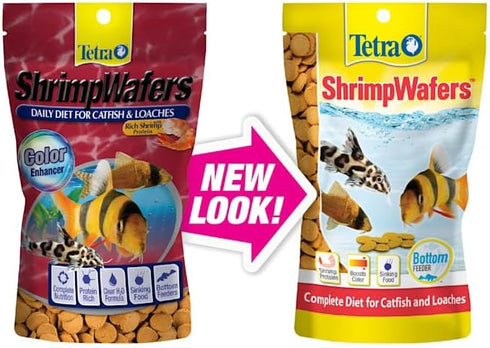 Tetra ShrimpWafers Complete Diet for Catfish and Loaches, 3 Ounce