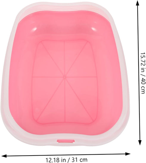 1 Set Cat Litter Box Portable Litter Box Plastic Bins Portable Potty Cat Litter Tray with Scoop Kitten -Splash Kitten