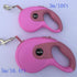 Secfanya Retractable Dog Leashes - Pet Lead for Small Medium Large Dogs up to 33lbs, Pink