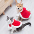 ANIAC Pet Christmas Costume Poncho Cape with Hat, Santa Claus Cloak for Cats & Small Dogs (Large, Red)