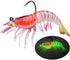 Lagnlnaoy 7Pcs 4.13 Inch 0.42 Oz Lifelike Artificial Shrimp Lure - / Soft Bait with Flat Claw, Luminescent Design