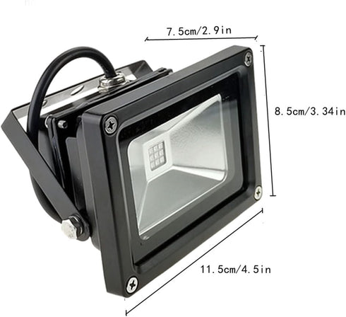 10W 12V DC AC UV High Power LED Light for Curing Glue, Blacklight Fishing Aquarium