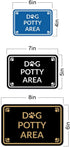 Motto Lita Classic Framed Paws, Dog Potty Area Sign (Black/Gold) - Small