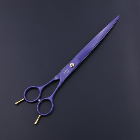 Purple Dragon 8.0 inch Professional Dog Grooming Hair Cutting Scissor & Curved Scissor & Chunker Shear Kit with Bag