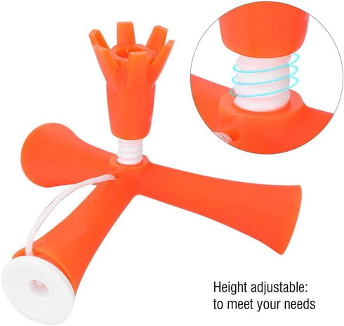 Tripod Golfball Tee, Height Adjustable Golfball Accessories for Practice Training (Orange)