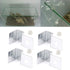 TOPINCN 4Pcs Stainless Steel Aquarium Cover Bracket - Fish Glass Cover Clips - Fish Lid Holder Support (10mm)