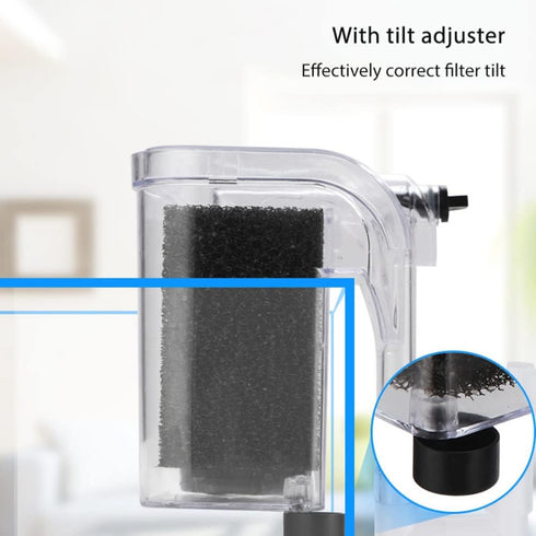 Fish Tank Small Filter, Hang on Filter for 1 to 8 Gallons, Small Submersible Hanging Aquarium Filter