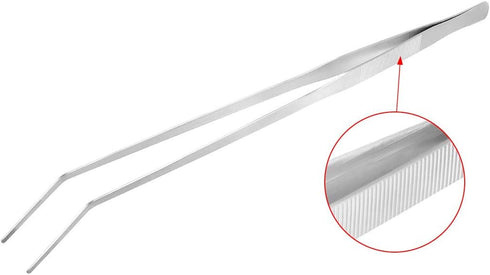 uxcell Aquarium Curved Tweezers, 19 Inch Stainless Steel | Extra Long Fish Tank Aquatic Plants Clip
