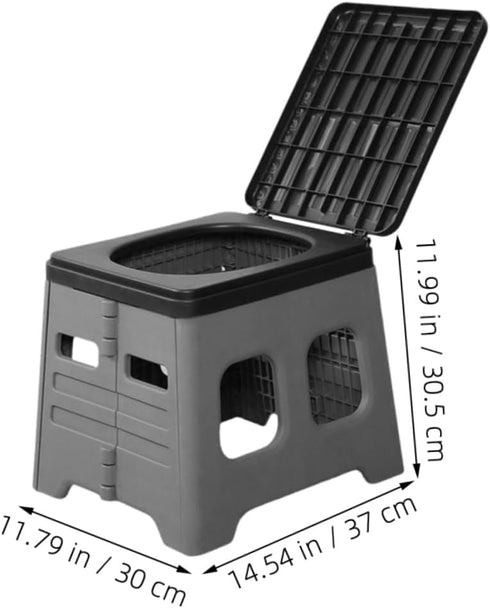 Emergency Camping Toilet - Portable Folding Stool for Outdoor Use