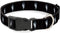 Buckle-Down Dog Collar with Plastic Clip, Black Panther Tooth Necklace, Multi Color, 1.5" Wide, Fits 18-32" Neck