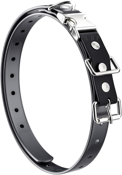 Quick Snap Bungee Dog Collar Strap with D Ring, Adjustable Durable Waterproof Replacement for Electronic Training