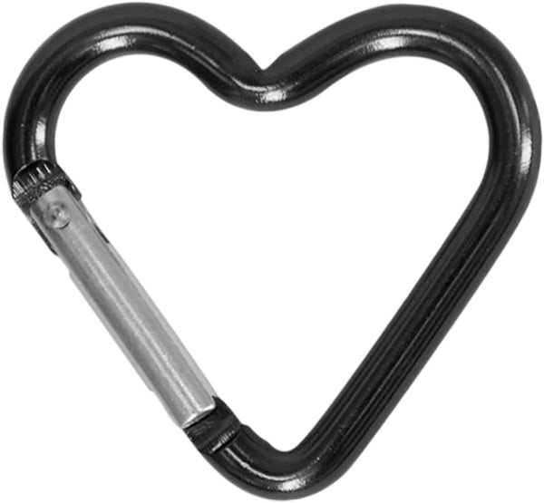 Heart Shaped Carabiner Clip, Aluminum Alloy Keychain Clip, Heavy Duty Spring Snap Hook for Camping, Backpack