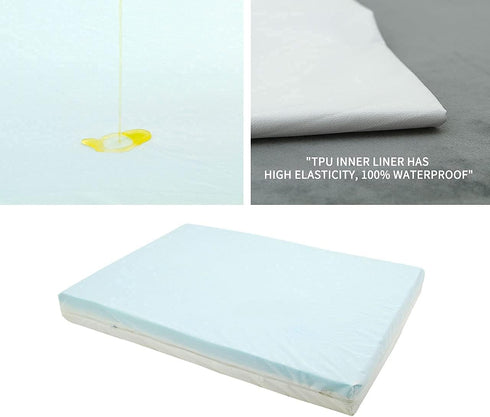 Orthopedic Memory Foam Dog Bed for Medium Dogs, Waterproof Cooling Pet Bed with Removable Washable Cover,