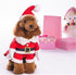NACOCO Pet Christmas Costumes Dog Suit with Cap, Santa Claus Suit for Dogs and Cats (Red, XL)