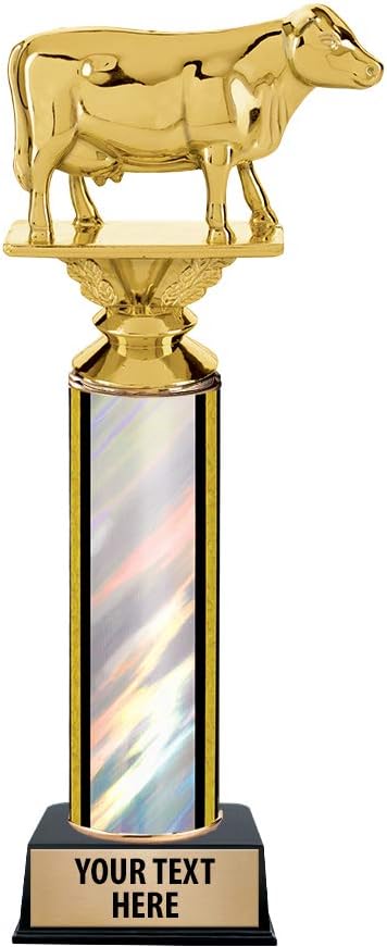9.5" Dairy Cow Trophies - Dairy Cow Silver Trophy Awards Prime