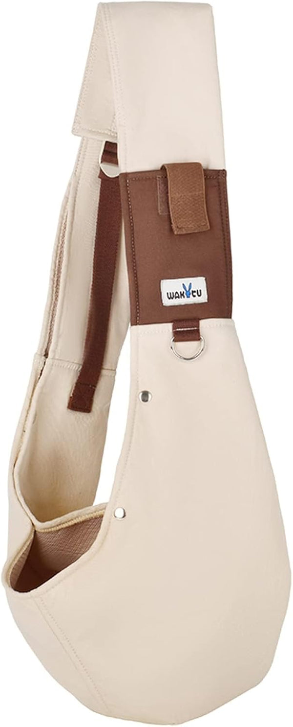 Dog Sling Carrier for Small Dogs, Adjustable Strap Reversible Front Dog Carrier, Hands-Free Pet Papoose Bag for Travel